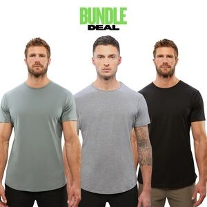 Cuts XL Bundle of Curve-Hem Tee Shirts